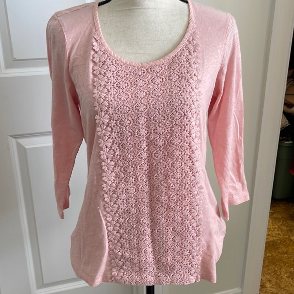 Eddie Bauer soft cotton tshirt 3/4 length sleeve